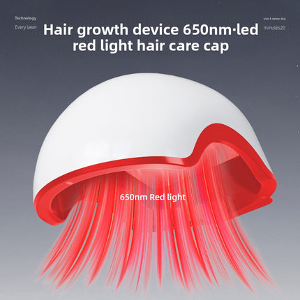 Rechargeable Infrared Light Hair Care Helmet Cap Wearable Scalp Wellness Device Cordless