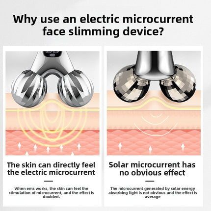 Portable Face Lifting Roller Device, Cordless Electric Massage Tool for Daily Skin Care