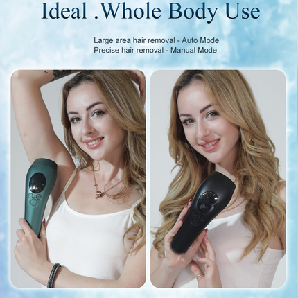 IPL Hair Removal Device with Ice Cooling Technology and 999999 Flashes for Face and Body