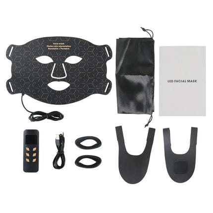 Wireless LED Face Mask 660nm 850nm Light Beauty Care Device with 7 Color Settings