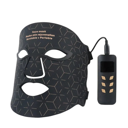 Wireless LED Face Mask 660nm 850nm Light Beauty Care Device with 7 Color Settings