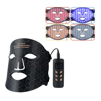 Wireless LED Face Mask 660nm 850nm Light Beauty Care Device with 7 Color Settings