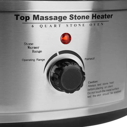 Portable Stainless Steel Hot Stone Heater Warmer for Massage Stones with Adjustable Temperature