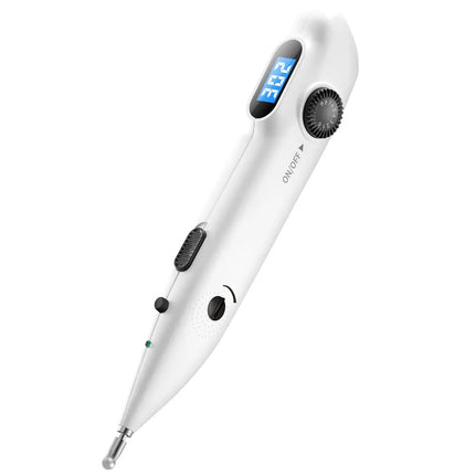 Rechargeable Meridian Massage Pen with Acupoint Locator and 10 Intensity Settings