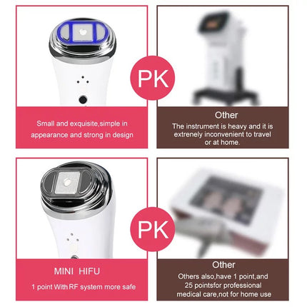 Rechargeable Ultrasonic Facial Machine with RF Technology LED Display for Deep Face Cleansing