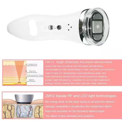 Rechargeable Ultrasonic Facial Machine with RF Technology LED Display for Deep Face Cleansing