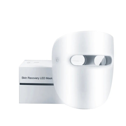 LED Facial Mask Light Therapy Device for Skincare, 3 Color Light, USB Rechargeable Beauty Mask