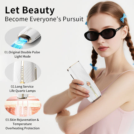 Portable IPL Hair Removal Device with LED Display for Face Body Underarm