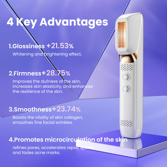 Cordless IPL Facial Beauty Device with Cooling Tech for Skin Appearance Care and Tightening