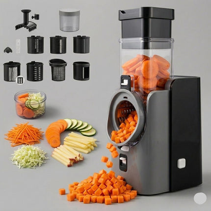 Smart Electric Vegetable Slicer and Dicer with Stainless Steel Blades for Home Kitchen