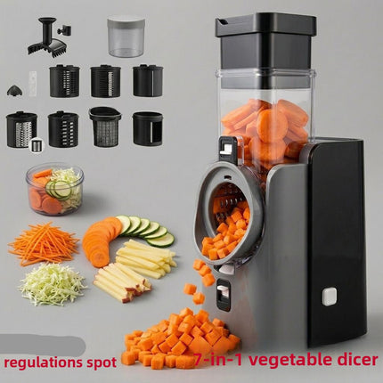 Smart Electric Vegetable Slicer and Dicer with Stainless Steel Blades for Home Kitchen