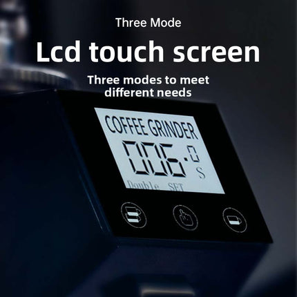 Electric Coffee Bean Grinder with LCD Touch Screen 1.5L Capacity Automatic Grinding Machine