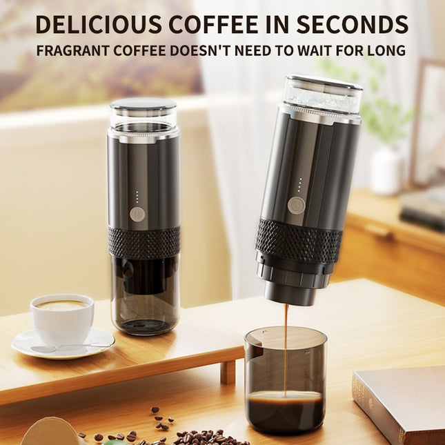 Portable Capsule Coffee Machine for Car and Outdoor Use, Mini Electric Espresso Brewer K-Cup Style