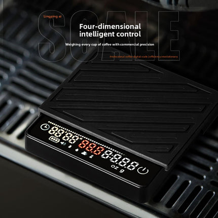 Digital Coffee Brewing Scale with Powder to Water Ratio Tracking and Rechargeable Battery