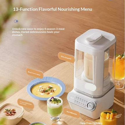 800W Quiet Blender and Soy Milk Maker with Touch Control UV Sterilization and Timer Function