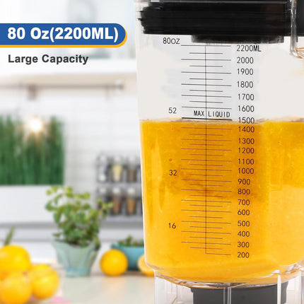 Professional Kitchen Blender 1500W 2.5L 6 Blade System with Sound Cover & Tamper