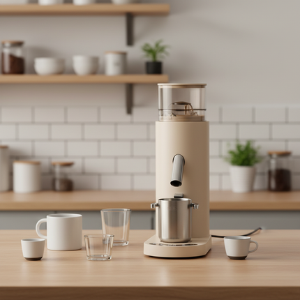Electric Stainless Steel Conical Burr Coffee Grinder Low Speed with Touch Control for Home Use