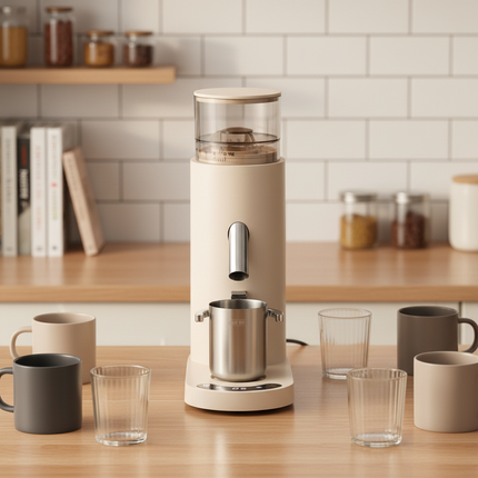 Electric Stainless Steel Conical Burr Coffee Grinder Low Speed with Touch Control for Home Use