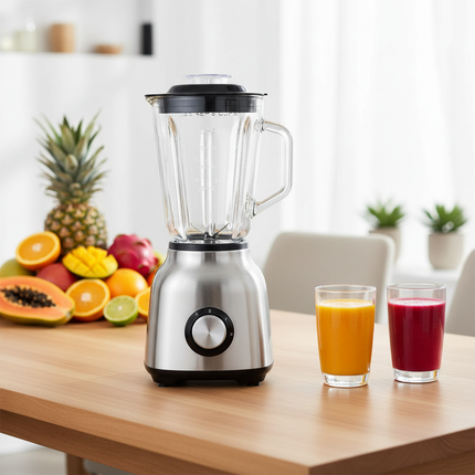 650W High Speed Electric Food Grinder Juicer 1.6L Stainless Steel Bowl 4 Blade System