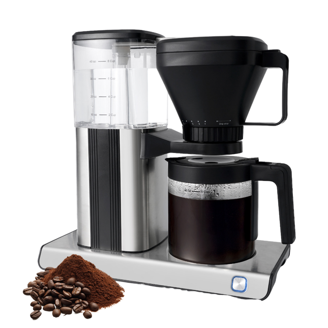 Automatic Pour Over Coffee Maker 8 Cup Electric Brewer with Auto Pause and Steel Body