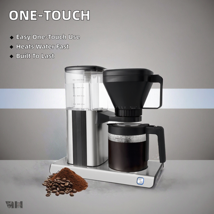 Automatic Pour Over Coffee Maker 8 Cup Electric Brewer with Auto Pause and Steel Body