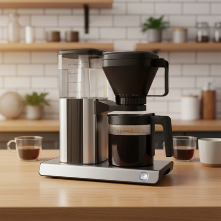 Automatic Pour Over Coffee Maker 8 Cup Electric Brewer with Auto Pause and Steel Body
