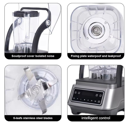 Soy Milk & Grinding Machine Accessories Set 2.2L Plastic Container with 6-Blade Assembly