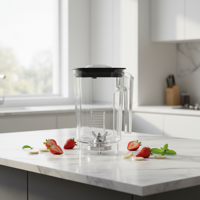 Heavy Duty Plastic Blender Cup Holder Bucket Pot for Commercial Smoothie & Food Prep Machines
