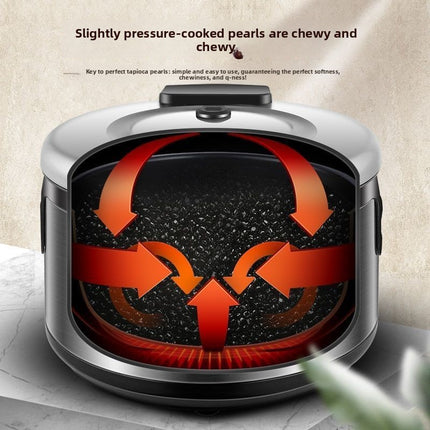 12L Fully Automatic Pearl Cooker for Milk Tea Shops with Intelligent Controls and Non-Stick Pot