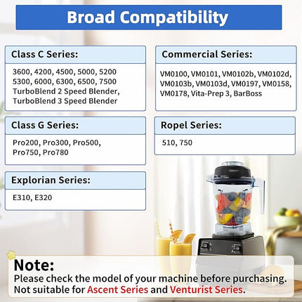 48oz Plastic Blender Pitcher Replacement Jug for Electric Blenders