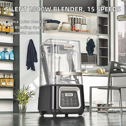 2800W High Performance Multi Speed Blender 15 Levels with 2.2L Capacity and Smart Control