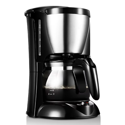 Small Black Drip Coffee Maker with Glass Pot 14 Cup 800W Automatic Brew System