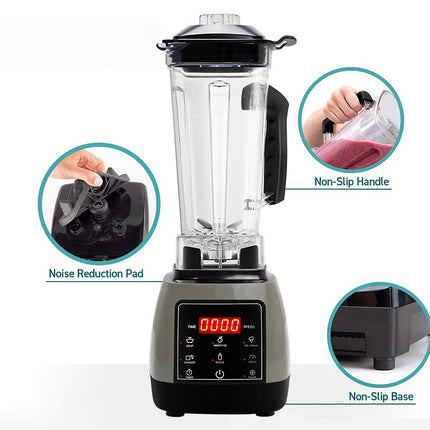 Heavy Duty 2800W Commercial Blender with 2.2L Jar, 15 Speed Control for Smoothies & Shakes