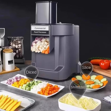 Commercial Electric Vegetable Cutter Machine 6 Blade Multi Function Slicer Dicer for Kitchen Use
