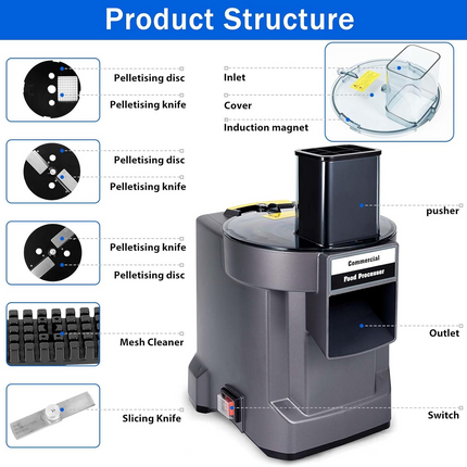 Commercial Electric Vegetable Cutter Machine 6 Blade Multi Function Slicer Dicer for Kitchen Use