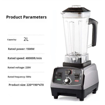 2L Commercial Blender 800W Multi-Purpose Kitchen Mixer with Double Blades and 3 Speed Settings