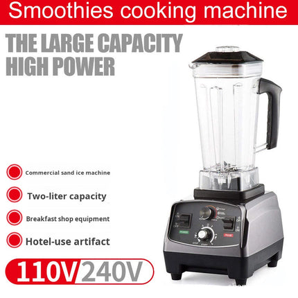 2L Commercial Blender 800W Multi-Purpose Kitchen Mixer with Double Blades and 3 Speed Settings