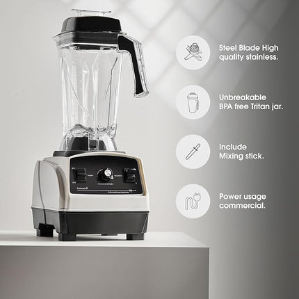 Professional Commercial Blender 1800W 3.6L Tritan Jar Ice Crushing 35000 RPM