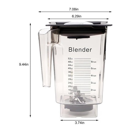 90oz Blender Jug Replacement Container with Stainless Steel Blade for 825 Series