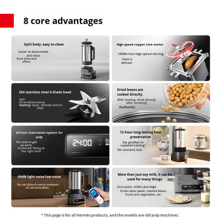 Commercial 6L Soy Milk Maker Machine Stainless Steel 1200W Fully Automatic Grinder Cooker