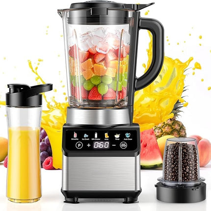Digital Touch Control Countertop Blender 1400W 1.5L Jug for Smoothies, Shakes & Crushing