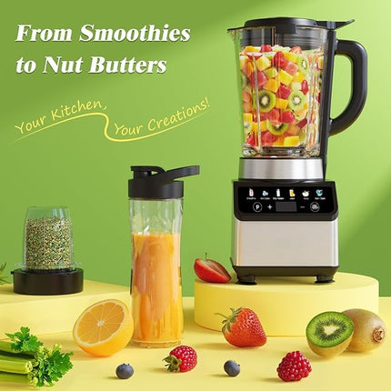 Digital Touch Control Countertop Blender 1400W 1.5L Jug for Smoothies, Shakes & Crushing