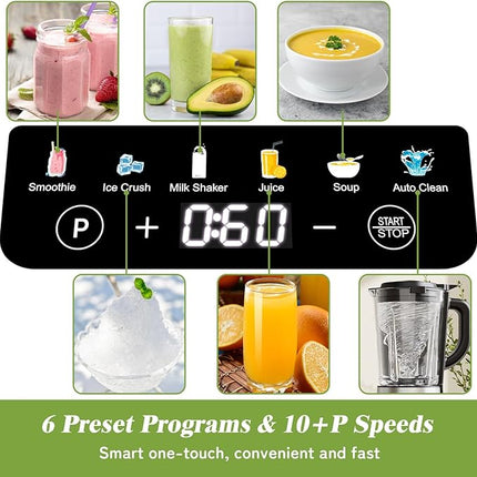 1400W Multi-Function Kitchen Blender 1.5L Pitcher Ice Crushing Grinder and Travel Cup