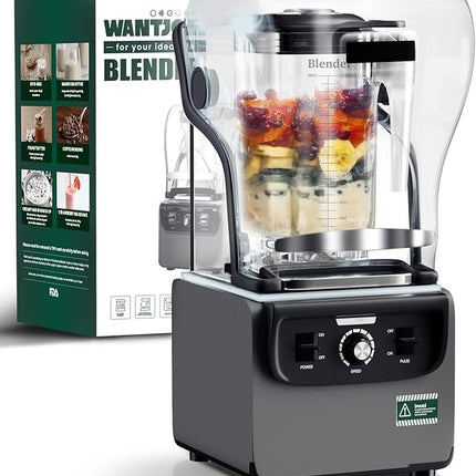 Heavy Duty Commercial Blender 2.2L with Variable Speed Dial and 6-Blade Ice Crushing System