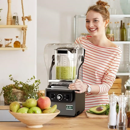 Heavy Duty Commercial Blender 2.2L with Variable Speed Dial and 6-Blade Ice Crushing System