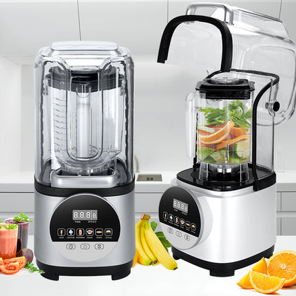 1600W Commercial Smoothie Blender with Touch Panel, Soundproof Shield and Ice Crushing Function
