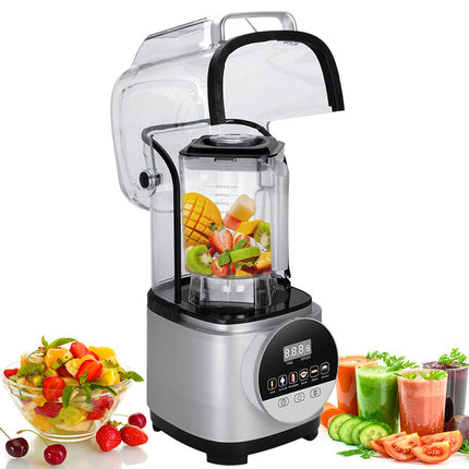 1600W Commercial Smoothie Blender with Touch Panel, Soundproof Shield and Ice Crushing Function