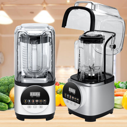 1600W Commercial Smoothie Blender with Touch Panel, Soundproof Shield and Ice Crushing Function