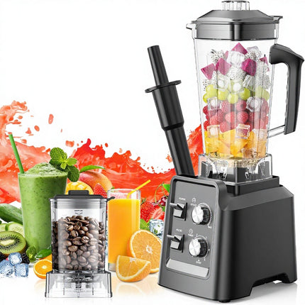 High-Speed Kitchen Blender with 2.2L Pitcher and Grinder Attachment for Smoothies and Ice Crushing