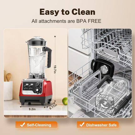 1800W Countertop Blender 70 oz 6-Blade System Smoothie and Frozen Drink Maker